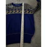 Vintage Rare Deadstock BSR Nordic Ski Pattern Wool Blend Size XL Retro Winter Blue Photo 7