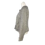 Apostrophe  Women’s Tweed Blazer Jacket Knit Preppy Fringe Petite Size 10P Zip Photo 10