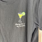 Old Navy Black T-Shirt with Green Cocktail Graphic Photo 2