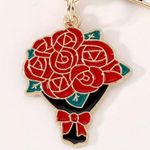 Bouquet of Red Roses Handbag & Lipstick Keychain Photo 1
