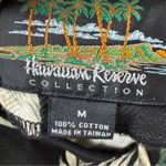 Vintage Hawaiian Reserve Collection Black Green Leaf Print Mini Dress M Shift Size M Photo 8