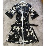 City Triangles Vintage  Black white floral Dress Medium Size‎ 3/4 Made U.S.A Photo 5