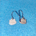 Sanrio HELLO KITTY  sterling silver .925 stamped pierced wire dangle earrings NEW Photo 1