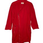 ÉTICA CHARLEY BIKER DRESS Etica Red Moto Jacket Asymmetrical Zip Pockets Women M Size M Photo 1