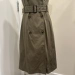 Karen Millen Khaki Green Belted Sleeveless Trench Dress Career Utility Heritage Photo 5