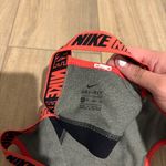 Nike Sport Colorblocked V-Back Medium-Support Sports Bra Grey Blue Size XS Photo 5