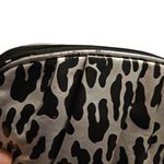 Betsey Johnson Betseyville Cosmetic Makeup Bag Cheetah Leopard print w/ vegan black patent trim Photo 2