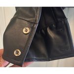 New York & Company Women's Faux Leather Black Tie Photo 7