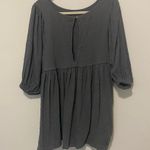 Free People Beach Gray Bubble Sleeve Tunic Style Mini Dress XS Photo 5