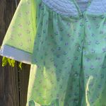 Vintage La ti fashion lingerie cottagecore floral print green gown Size M Photo 11