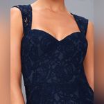 Lulus  Rosetta Gown Lace Mermaid Sleeveless Sweetheart Neck Blue Maxi Dress Small Photo 2