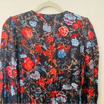 NWT Chloe Kristyn Fallon Black/Red/Blue Floral Dress Size Small Photo 8