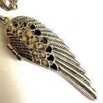 Faux pearl half angel wing locket pendant necklace Photo 8