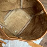 Dooney & Bourke Vintage Norwalk Leather Bucket Shoulder Bag Dark Tan / Lt Brown Photo 12