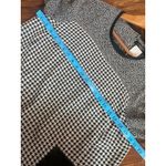 MAX MARA Mixed Print Houndstooth Top Leather Pockets Size 12 Weekend L Black Photo 6