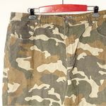 American Eagle  Plus Sz 22 Green High Rise Corduroy Camo Mom Jeans Super Stretch Photo 1