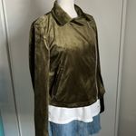 LC Lauren Conrad New Lauren Conrad On Trend Crushed Green Velvet Moto Style Jacket Photo 4