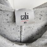 CAbi  Sweater Knit Hoodie Short Sleeve Loose Fit Top Cotton Blend Oversized XS Photo 1