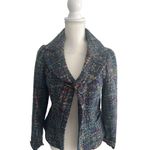 Dialogue  Multicolor Boucle Blazer Jacket Size 4 Photo 3