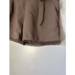 Banana Republic  High‎ Rise Belted Pleated Stretch Crepe Shorts Brown Women's 2 Photo 1