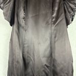 Vintage Black Satin Puff Sleeve Prom Dress With Bow Size 10 Photo 3