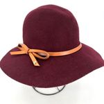 Victoria's Secret Vintage Victoria Secret Wide Brim Wool Floppy Brim‎ Hat Wine Burgundy elegant Photo 0
