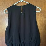 City Triangles  black sleeveless midi dress with gold hardware necklace size L Photo 6