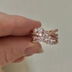 Bomb Party Moonlight Wonders Rosegold Ring Sparkly Glam 4 Shank Statement Elegant Jewelry Photo 10