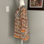 Valerie Stevens Petite Boho Sheer 3/4 length shirt geometric size womens XL Photo 1