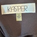 Kasper Classic Black scalloped Midi Dress size 12 NWT Photo 1