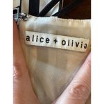 Alice + Olivia  Shirt Women 4 Black White Rayna‎ Variegated Stripe Cropped Top Photo 8