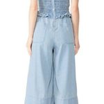 RTR Sz 10 Large Sea New York Dakota Smocked Jumpsuit blue denim Wide leg jean Photo 1