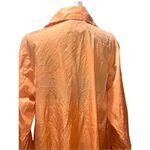 Diane Von Furstenberg Vtg 90s  Tangerine Orange Front Zip Nylon Rain Coat size 1X Photo 5