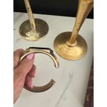 Gold Tone Cuff Bracelet Black Geometric Stone Hinged Bangle Fashion Jewelry y2k Photo 5