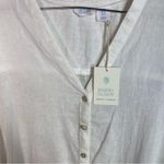 Sigrid Olsen 🆕 White Linen Button Up Shirt Photo 1