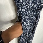 American Eagle  Women's Blue White Ditzy Print Cap Sleeve V-Neck Jumpsuit Small Photo 4