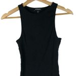 EXPRESS Black Ribbed High Neck Tank Top XXS Photo 1