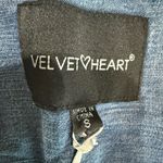 Velvet Heart NWT  Blue Button-Up Jean Tunic Dress 100% Cotton Lining Small Photo 2