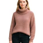 Hippie Rose Pink Cropped Sweater Junior’s Size Small  Photo 0