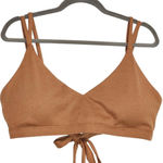 Terea by Andrea Pitter Terra Cotta Ribbed Knit Tie Photo 0