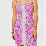 Lilly Pulitzer Lilly Pultizer Shelli Stretch Midi Dress Amethyst Embroidered Pink Size 6 Photo 1
