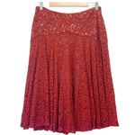 Anthropologie Moulinette Soeurs Nolana Dark Orange Venice Lace Midi Skirt Size 6 Photo 1