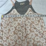 Rewind Floral Embroidered Lace Solid Back Halter Style Mixed Media Flowy Tank Top Small White Orange Gray Photo 9