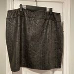 Apt. 9  Size XXL Black Faux Snakeskin Stretchy Pull On Tube Mini Skirt Pencil Photo 3