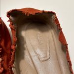 Chloé Chloe Lauren Ballerina Ballet Flats Suede Leather Scalloped Trim Rust Orange 10 Photo 4