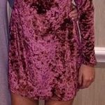 Urban Outfitters Maroon Velvet Long Sleeve Dress Photo 1