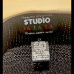 DESIGNER ORIGINALS STUDIO FA LA LA LADIES HOLIDAYCARDIGAN 2XL BUTTON FRONT BEAD Black Size 2X Photo 2