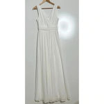 Lulus  Thoughts Of Hue White Surplice Maxi Dress Size XS Photo 2