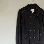 Aeropostale Button Up Military Style Fall Spring coat jacket Black Medium Photo 3