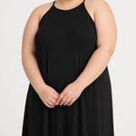 SO NWOT  Juniors’ Black Halter Neck Ribbed Tank Dress – Size 2X Photo 0